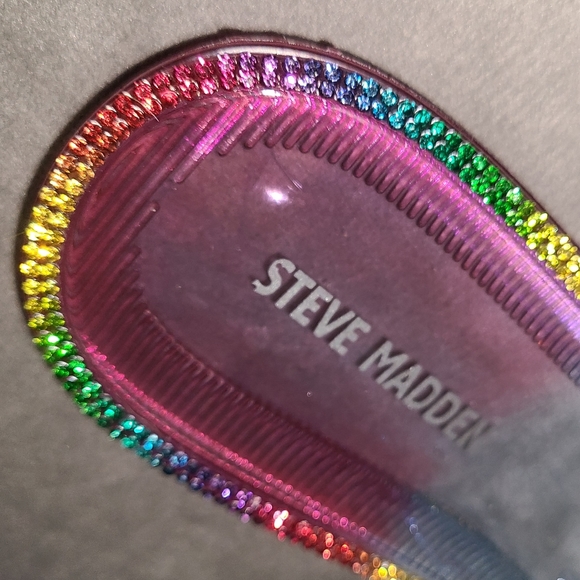 Rainbow Rhinestone Slide Sandals - Picture 4 of 7